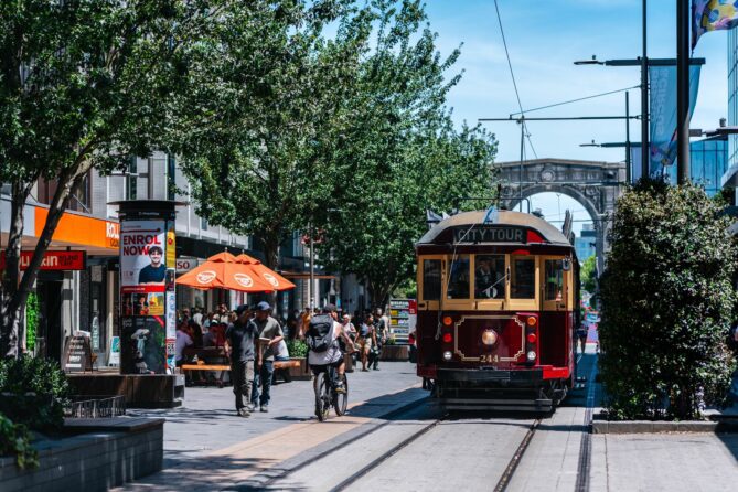 Tram à Christchurch