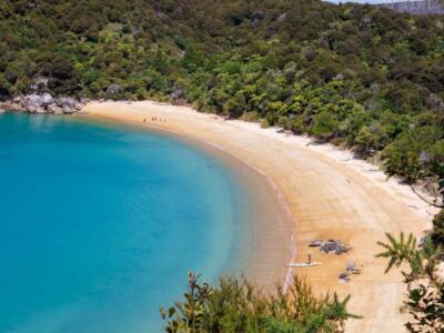 Plage du parc national Abel Tasman, en Nouvelle-Zélande