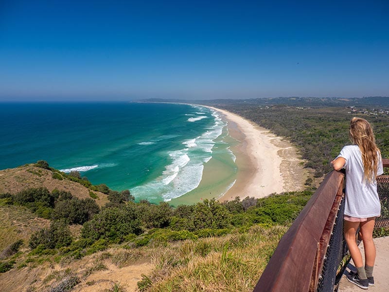 Vue de la côte de Byron Bay en Australie