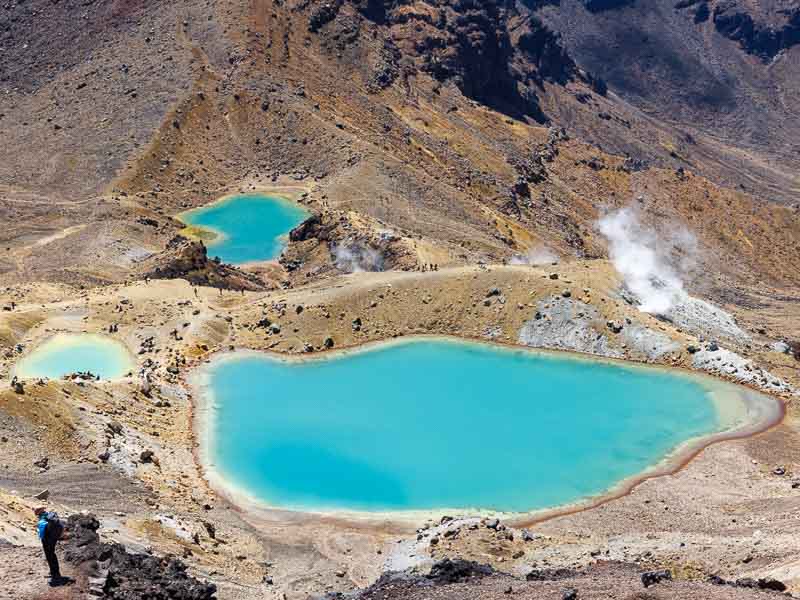 Lacs Emeraudes dans le parc national de Tongariro en Nouvelle-Zélande