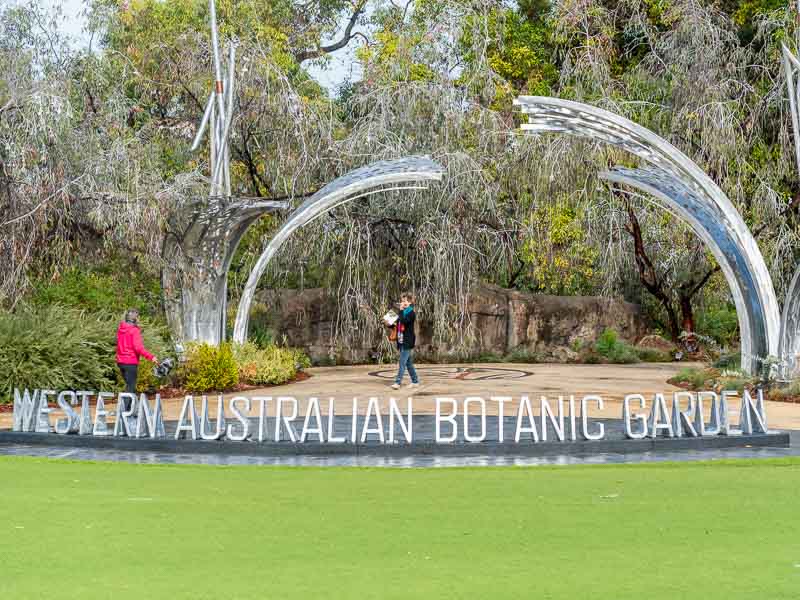 Entrée du jardin botanique de Perth en Australie